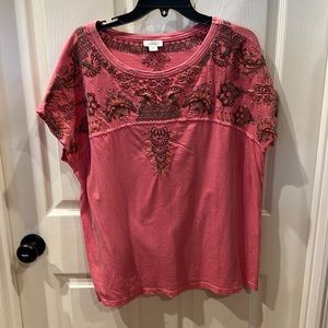 Sundance xl embroidered top